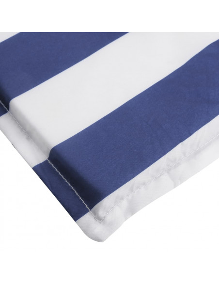 Cuscino per Lettino a Righe Bianche e Blu in Tessuto Oxford