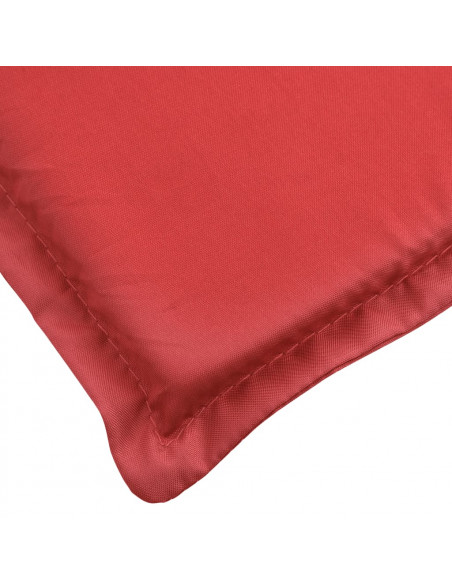 Cuscino per Lettino Rosso 200x60x3 cm in Tessuto Oxford