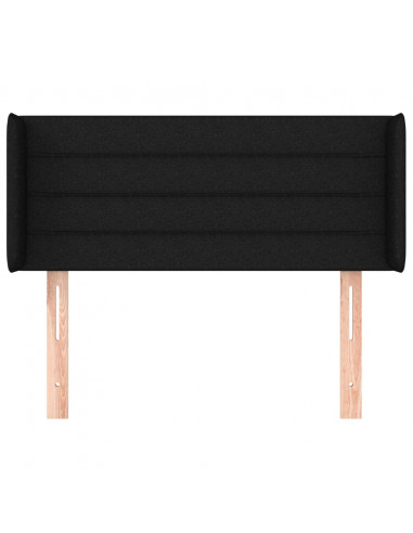Testiera ad Orecchio Nera 103x16x78/88 cm in Tessuto