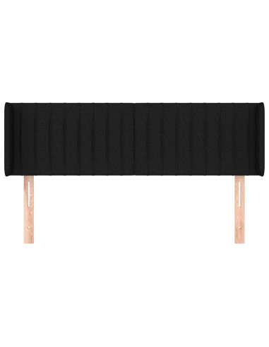 Testiera ad Orecchio Nera 147x16x78/88 cm in Tessuto