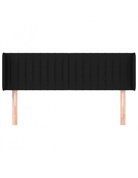 Testiera ad Orecchio Nera 147x16x78/88 cm in Tessuto