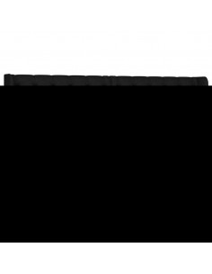 Testiera ad Orecchio Nera 163x16x78/88 cm in Tessuto 2