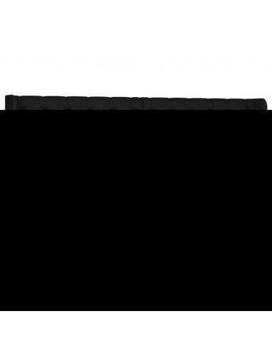 Testiera ad Orecchio Nera 163x16x78/88 cm in Tessuto