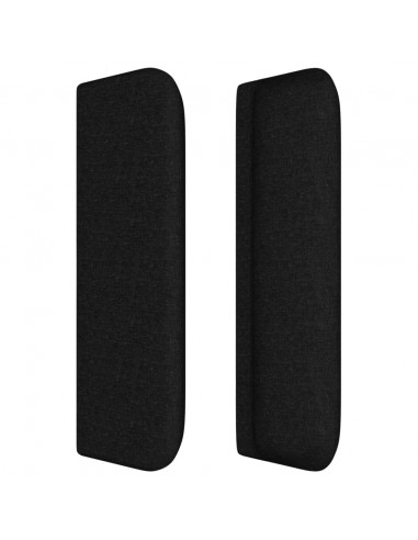 Testiera ad Orecchio Nera 163x16x78/88 cm in Tessuto