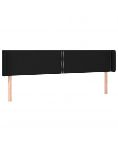 Testiera ad Orecchio Nera 163x16x78/88 cm in Tessuto 2