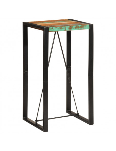 Tavolo da Bar 60x55x110 cm in Legno Massello di Recupero