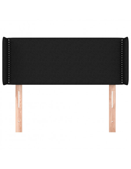 Testiera ad Orecchio Nera 83x16x78/88 cm in Tessuto