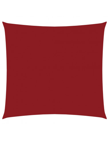 Vela Parasole in Tela Oxford Quadrata 3,6x3,6 m Rosso