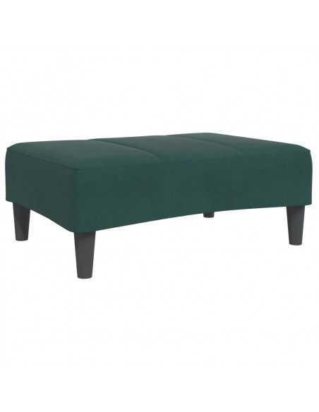 Poggiapiedi Verde Scuro 77x55x31 cm in Velluto
