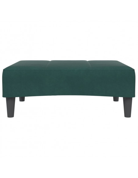 Poggiapiedi Verde Scuro 77x55x31 cm in Velluto