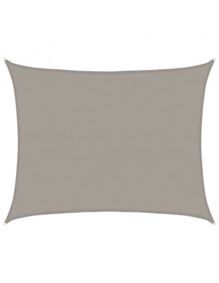 Vela Parasole 160 g/m² Rettangolare Grigio Chiaro 6x7 m in HDPE