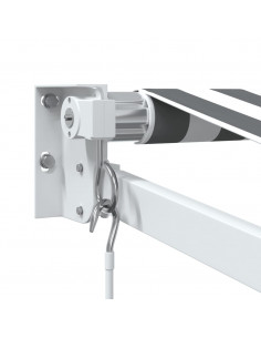 Tenda Retrattile Antracite e Bianca 4x3 m Tessuto e Alluminio