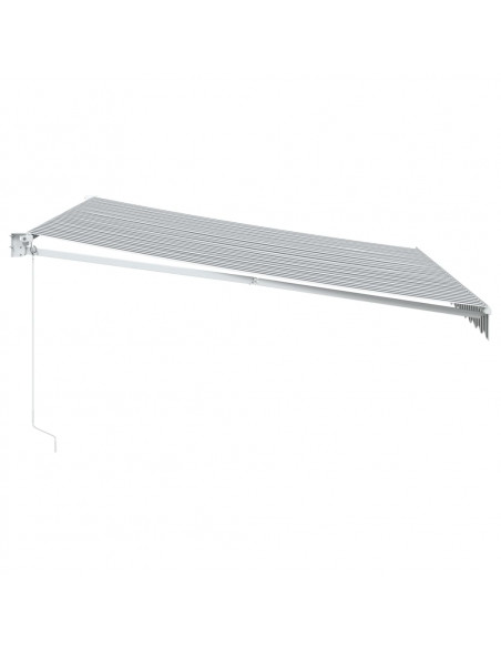 Tenda Retrattile Antracite e Bianca 4x3 m Tessuto e Alluminio
