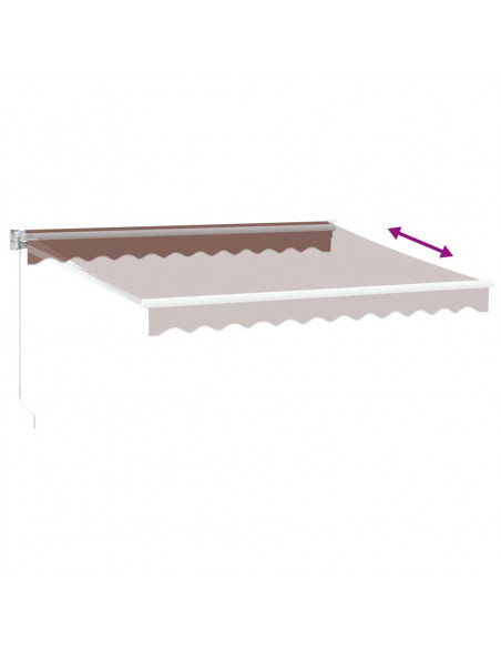 Tenda Sole Retrattile Manuale 300x250 cm Marrone