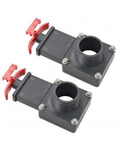 Valvola a Saracinesca per Piscina 2 pz 1,5" 2