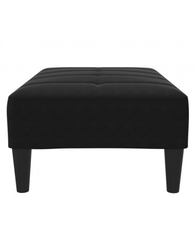 Poggiapiedi Nero 77x55x31 cm in Velluto