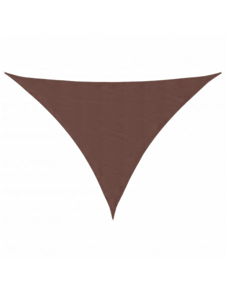 Parasole a Vela Oxford Triangolare 5x7x7 m Marrone
