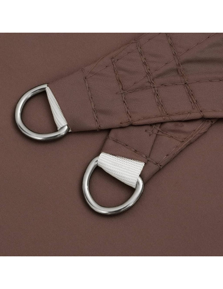 Parasole a Vela Oxford Triangolare 5x7x7 m Marrone