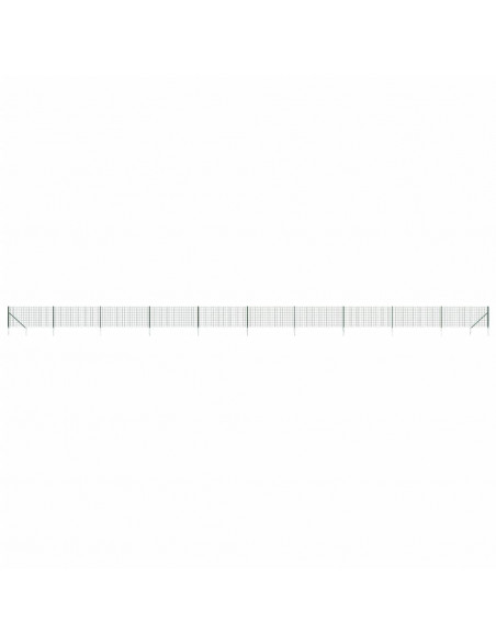 Recinzione Metallica con Picchetti Ancoraggio Verde 0,8x25 m