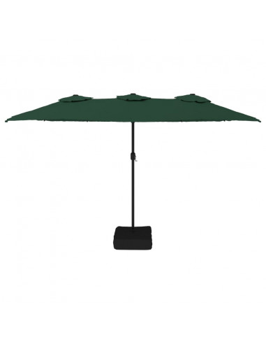 Ombrellone a Doppia Testa Verde 449x245 cm