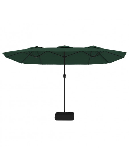 Ombrellone a Doppia Testa Verde 449x245 cm