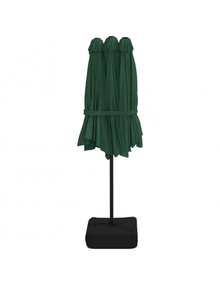 Ombrellone a Doppia Testa Verde 449x245 cm