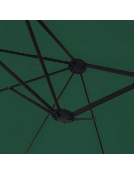 Ombrellone a Doppia Testa Verde 449x245 cm