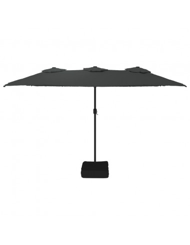 Ombrellone a Doppia Testa Antracite 449x245 cm