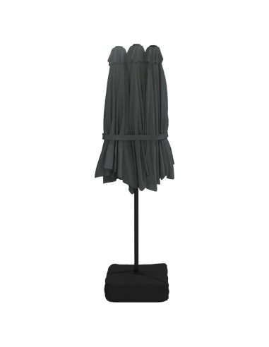 Ombrellone a Doppia Testa Antracite 449x245 cm