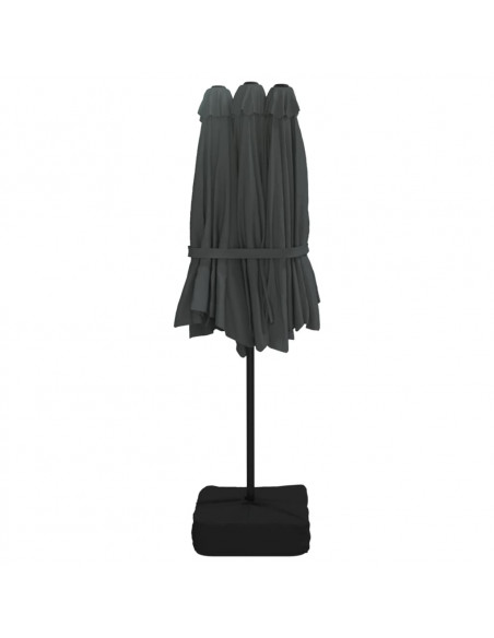 Ombrellone a Doppia Testa Antracite 449x245 cm