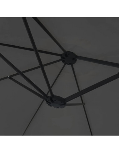 Ombrellone a Doppia Testa Antracite 449x245 cm