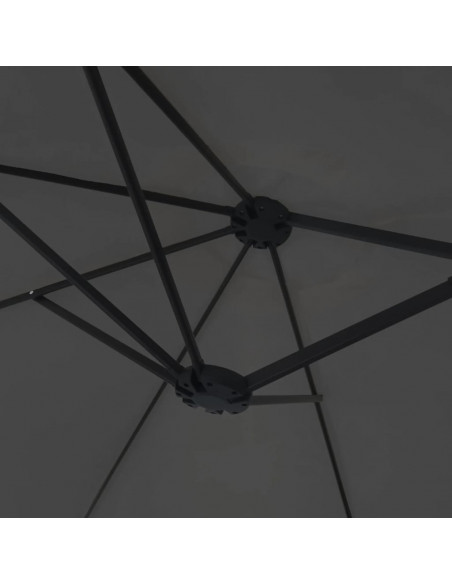 Ombrellone a Doppia Testa Antracite 449x245 cm