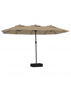 Ombrellone a Doppia Testa Tortora 449x245 cm