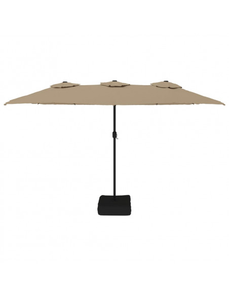 Ombrellone a Doppia Testa Tortora 449x245 cm