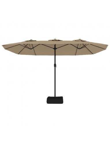 Ombrellone a Doppia Testa Tortora 449x245 cm