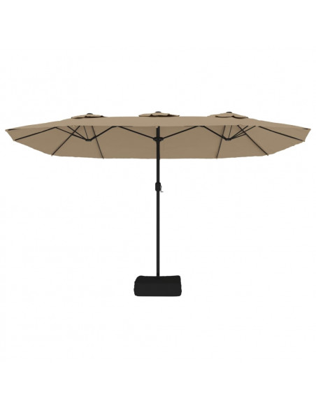 Ombrellone a Doppia Testa Tortora 449x245 cm