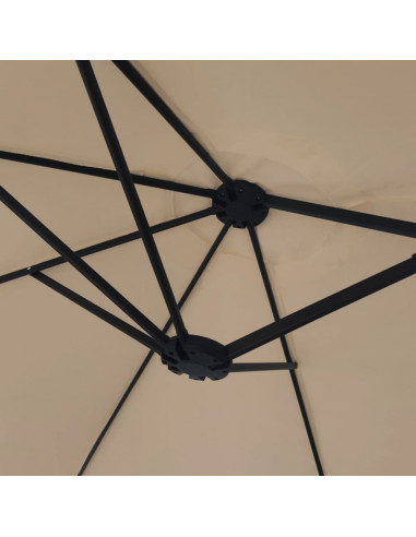 Ombrellone a Doppia Testa Tortora 449x245 cm