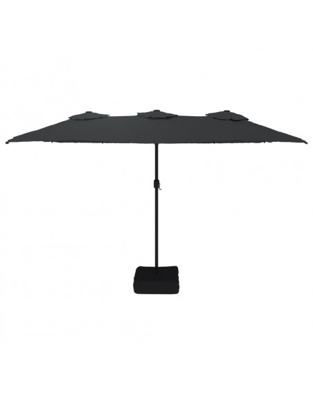 Ombrellone a Doppia Testa Nero 449x245 cm
