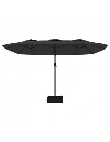 Ombrellone a Doppia Testa Nero 449x245 cm