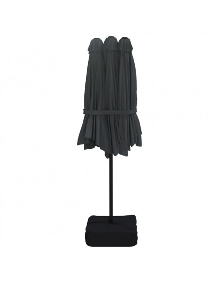 Ombrellone a Doppia Testa Nero 449x245 cm