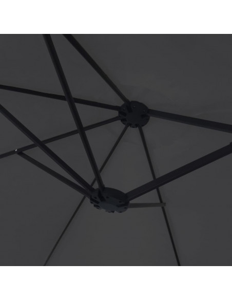 Ombrellone a Doppia Testa Nero 449x245 cm