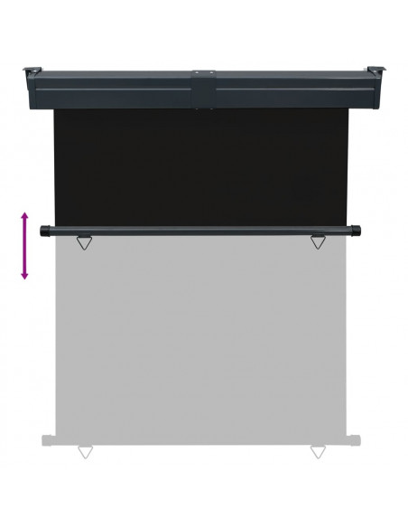 Tenda Laterale per Terrazzo 140x250 cm Nera
