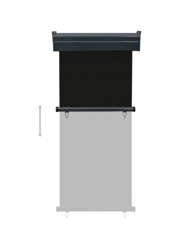 Tendalino Laterale per Balcone 85x250 cm Nero