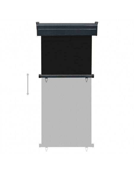 Tendalino Laterale per Balcone 85x250 cm Nero
