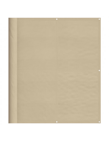 Paravento da Balcone Beige 120x800 cm 100% Poliestere Oxford
