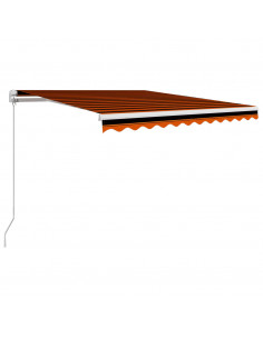 Tenda da Sole Retrattile Manuale 350x250 cm Arancione e Marrone