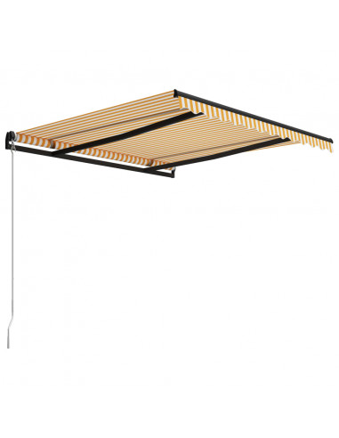 Tenda da Sole Retrattile Manuale 300x250 cm Gialla e Bianca