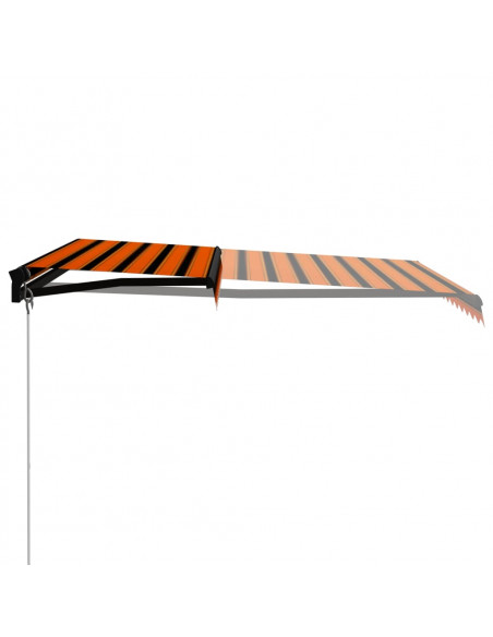 Tenda da Sole Retrattile Manuale 350x250 cm Arancione e Marrone