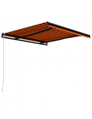 Tenda da Sole Retrattile Manuale 350x250 cm Arancione e Marrone