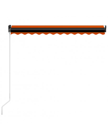 Tenda da Sole Retrattile Manuale 350x250 cm Arancione e Marrone